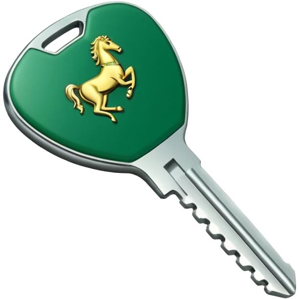 Ferrari key with a green background emoji