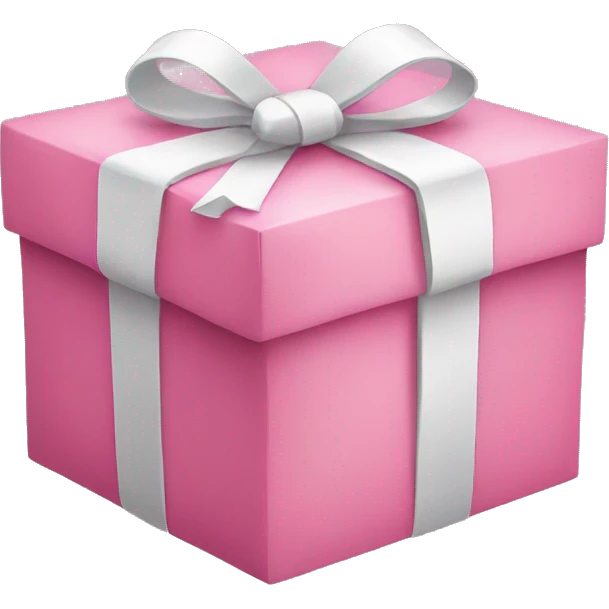 Cute pink gift emoji