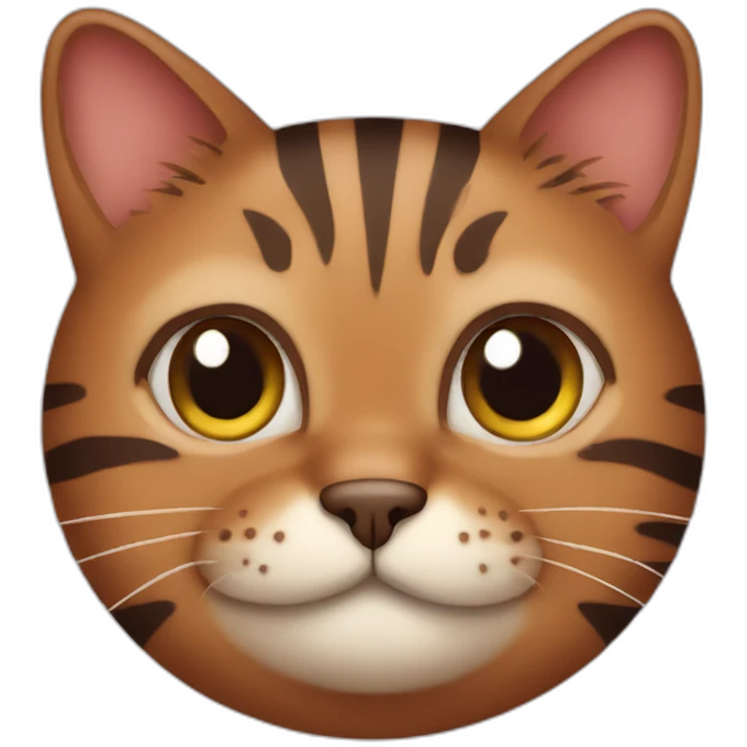 Fat brown striped cat emoji