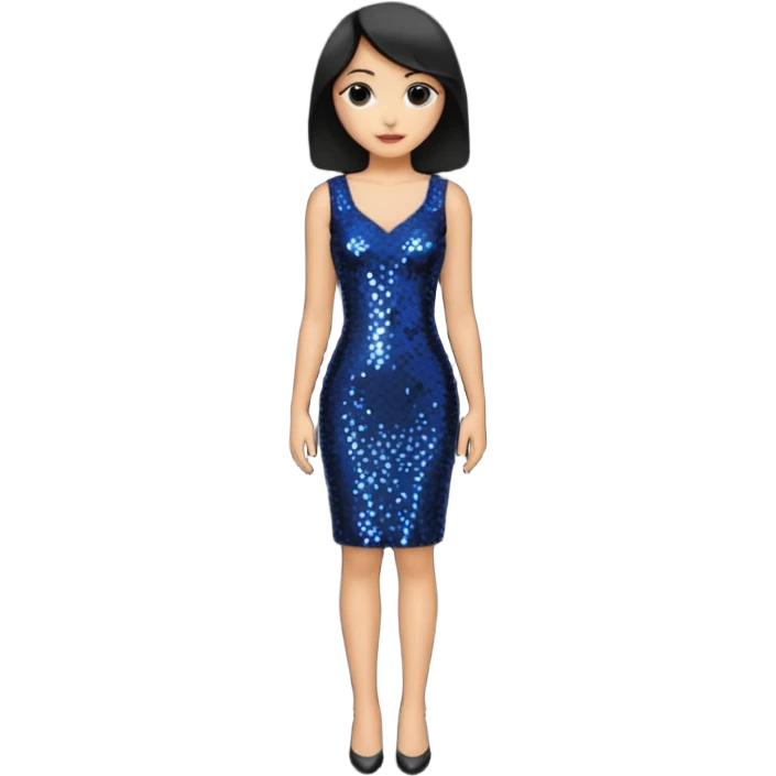 sequin dress emoji