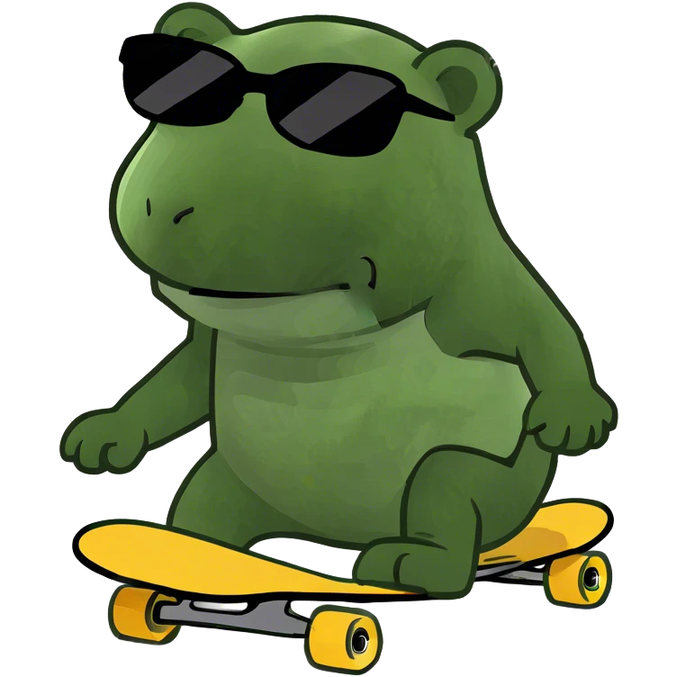 A red bear skateboarding  emoji