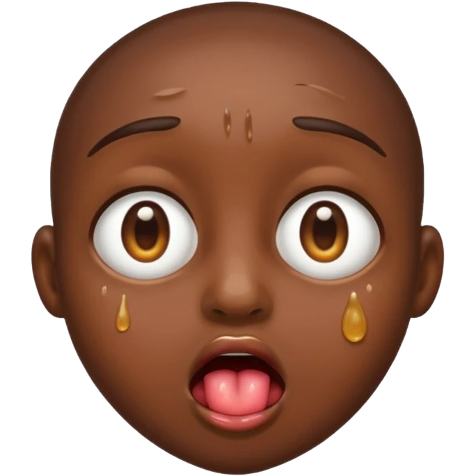 drooling emoji, licking eyes open wide, visible eye bags emoji