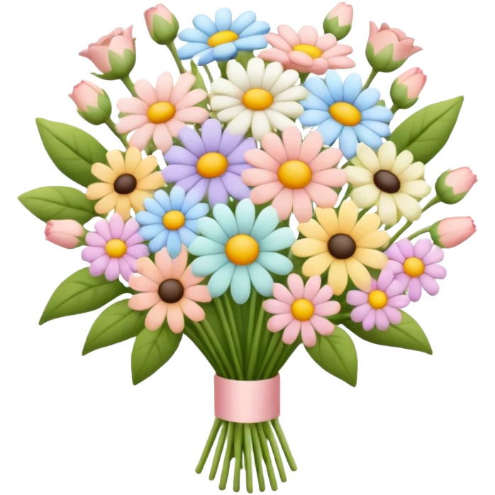 Light colored flower bouquet  emoji