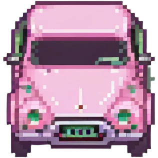 small pink car emoji
