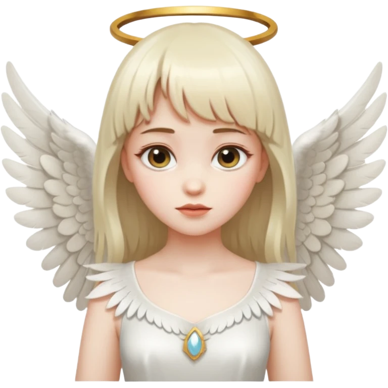 فرشته با موی چتری emoji