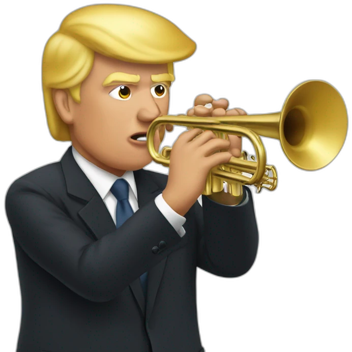 Trump play trumpet emoji