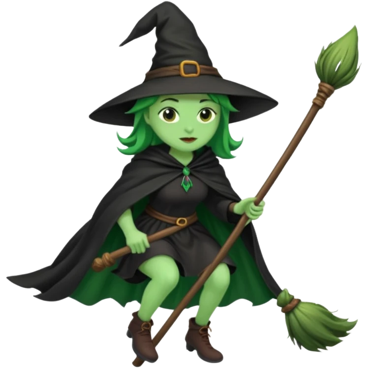 witch riding a broom emoji