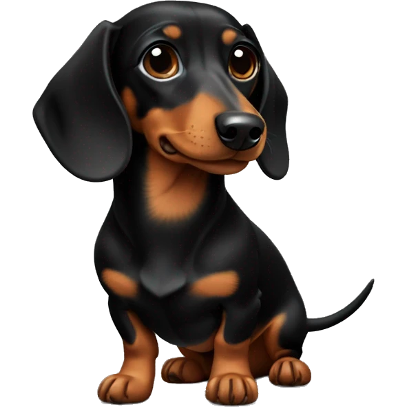 Black and tan dachshund  emoji