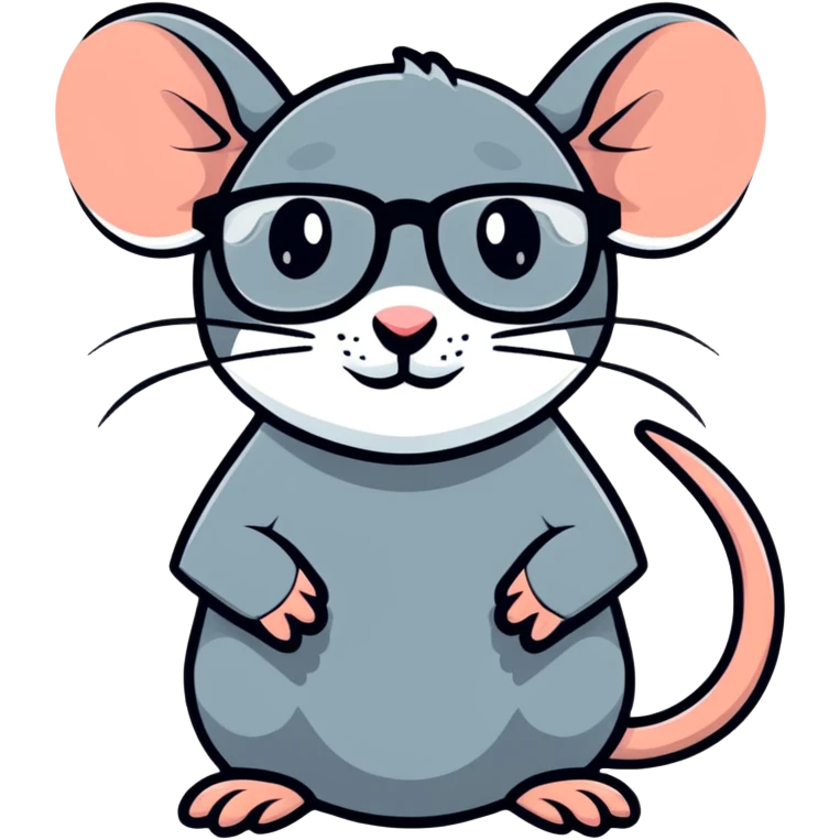 rata con gafas  emoji