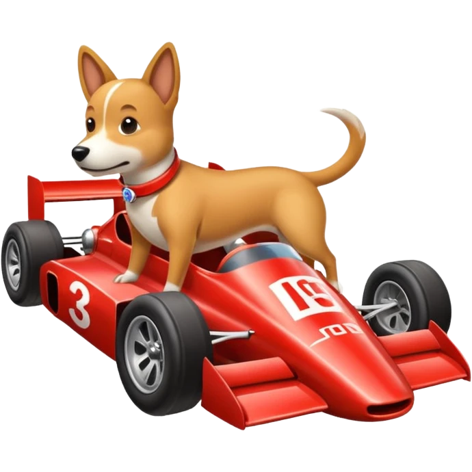 Indy car dog emoji