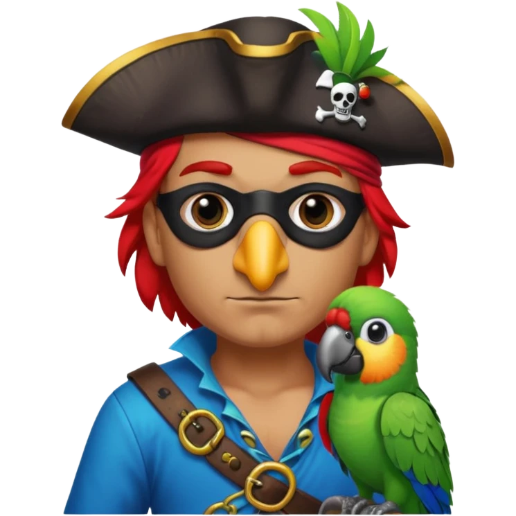 pirate and parrot emoji