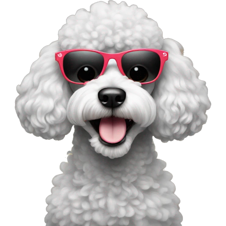 Poodle with sunglasses  emoji
