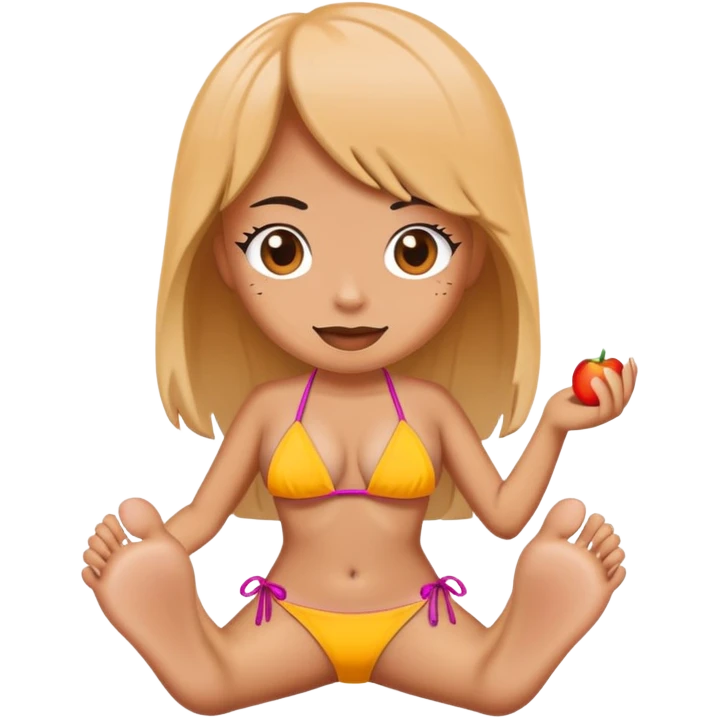 big toe wearing a bikini emoji