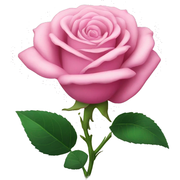 Pink rose emoji