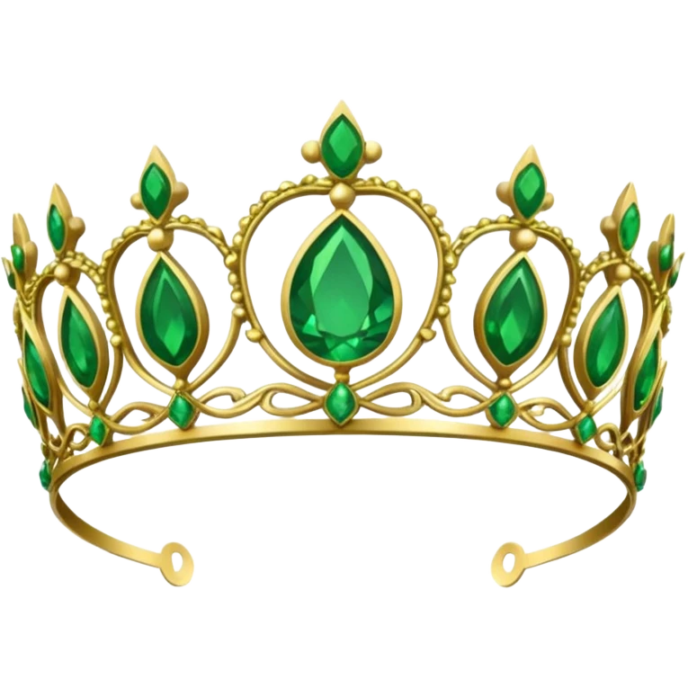 Create me a detailed green Tiara that says Co-Owner Lia emoji