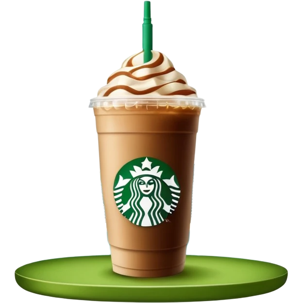 Starbucks iced coffee with Dubai chivalry bar with green filling and burn Khalifa  emoji