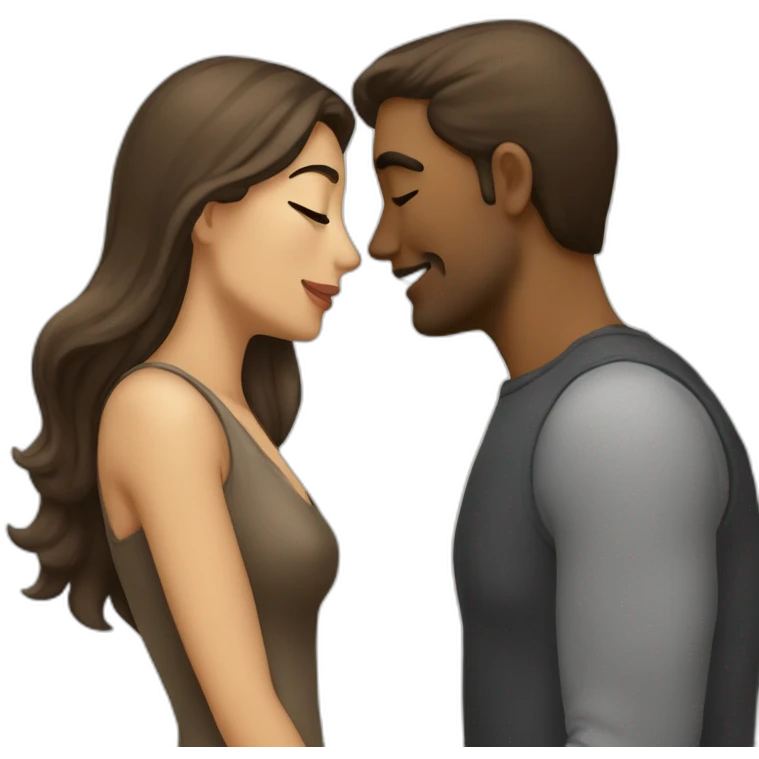 Homme fesan un bisous à une femme emoji