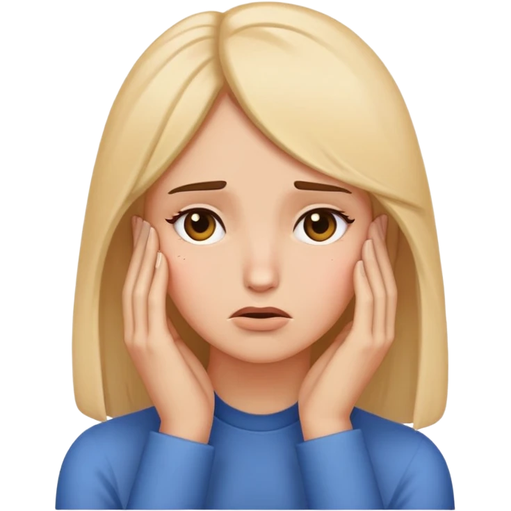 Facepalm gesture followed by three female face emojis emoji