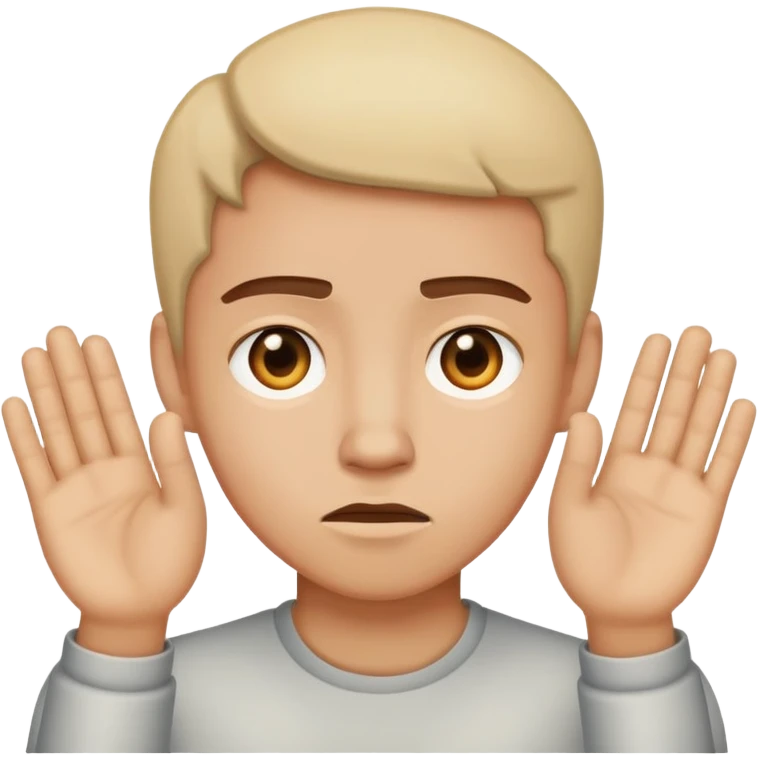 Person expressing rejection emoji