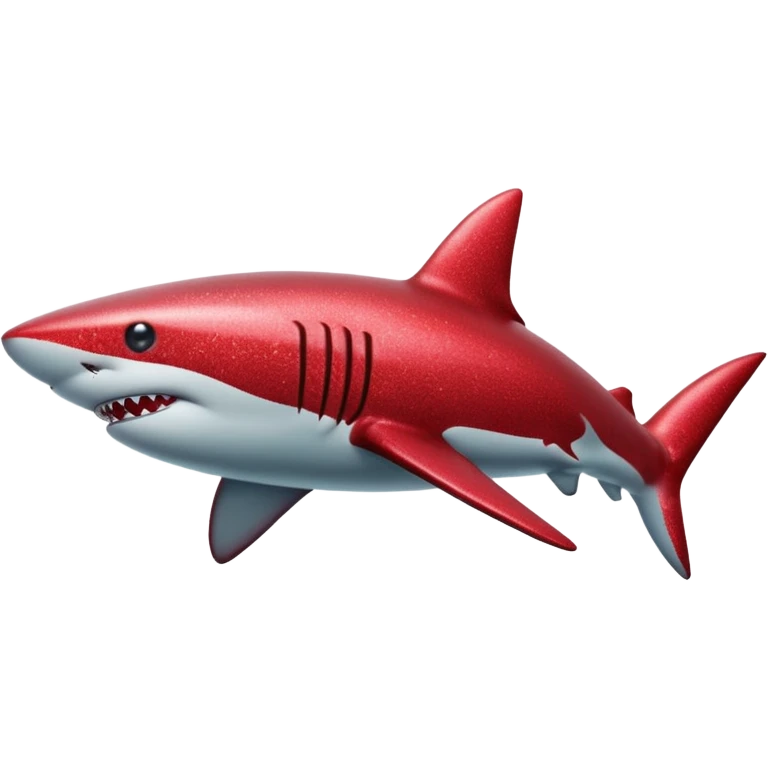 red glitter shark  emoji