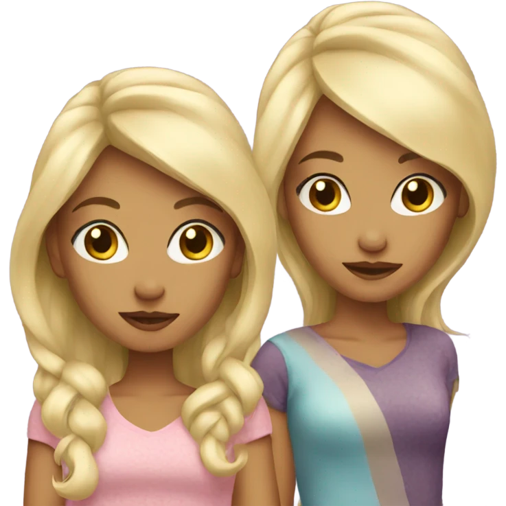 Blonde sisters  emoji