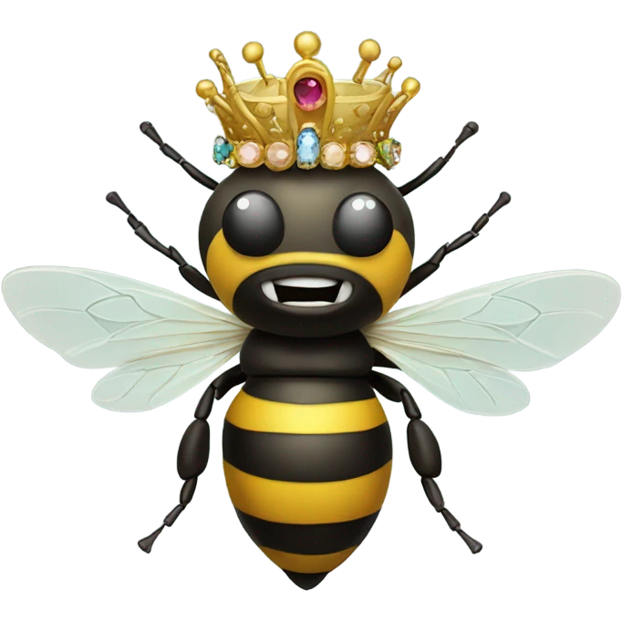 Bee wearing crown emoji