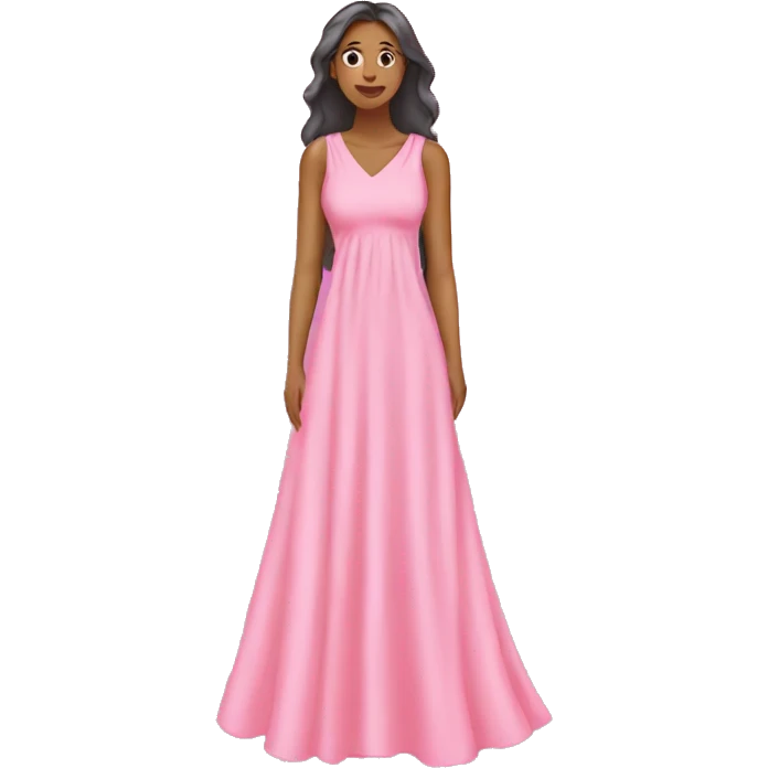 Pink long dress emoji