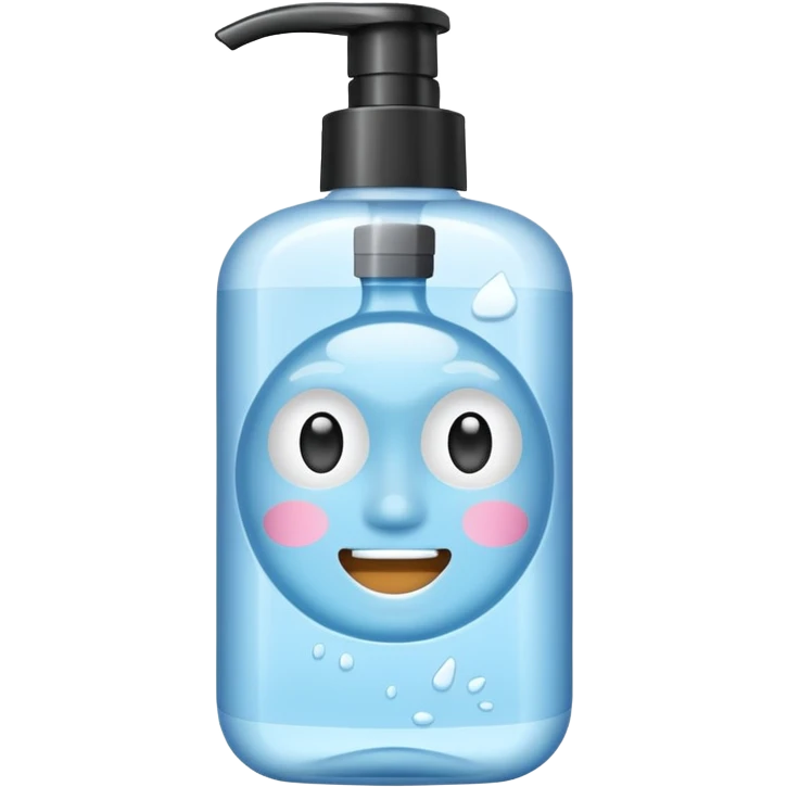 nettoyant visage avec ecriture emoji