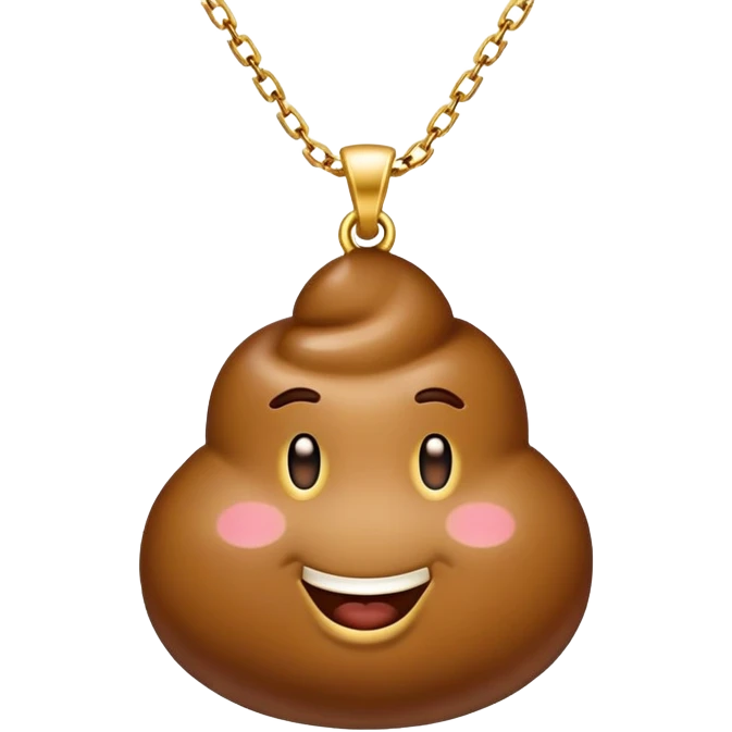poop emoji wearing a vip necklace  emoji