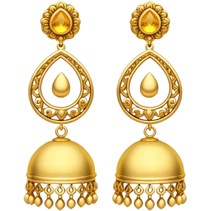 gold jhumka earring emoji