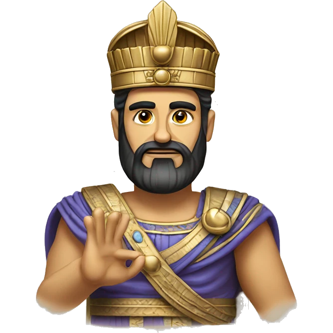 assyrian king showing ok gesture emoji