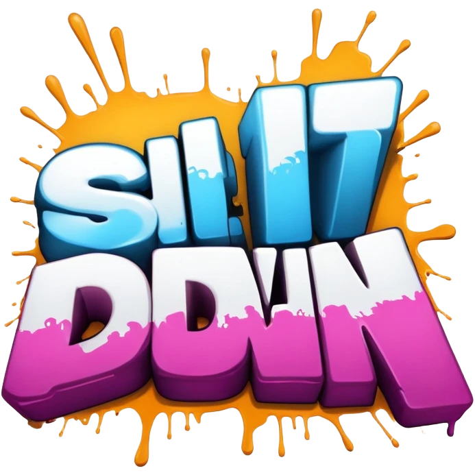 graffiti of the word  sit down  emoji