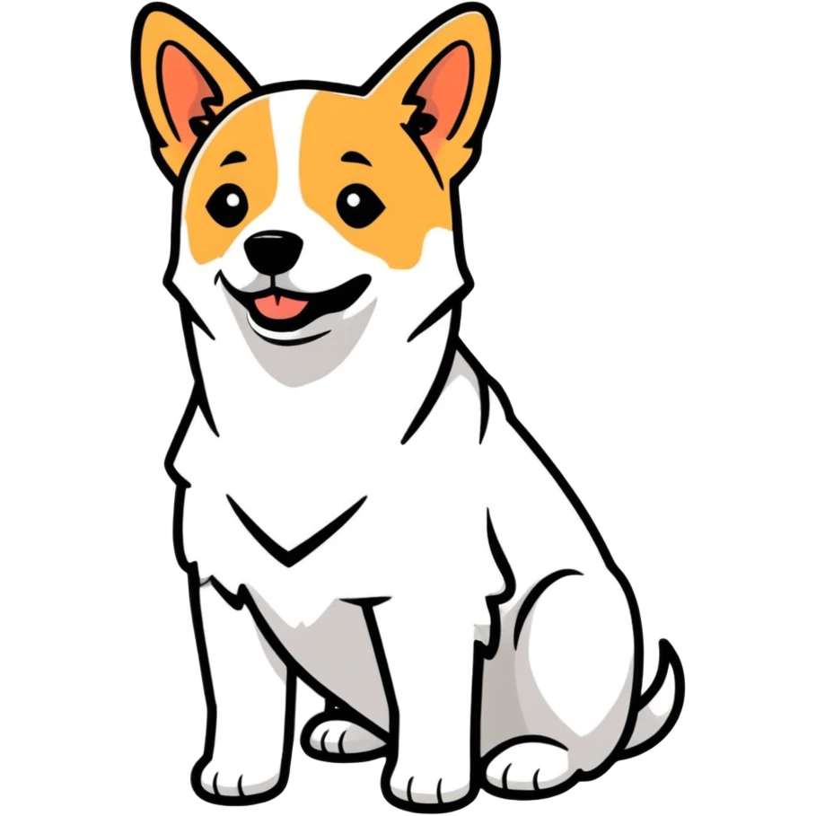 Preppy dog emoji