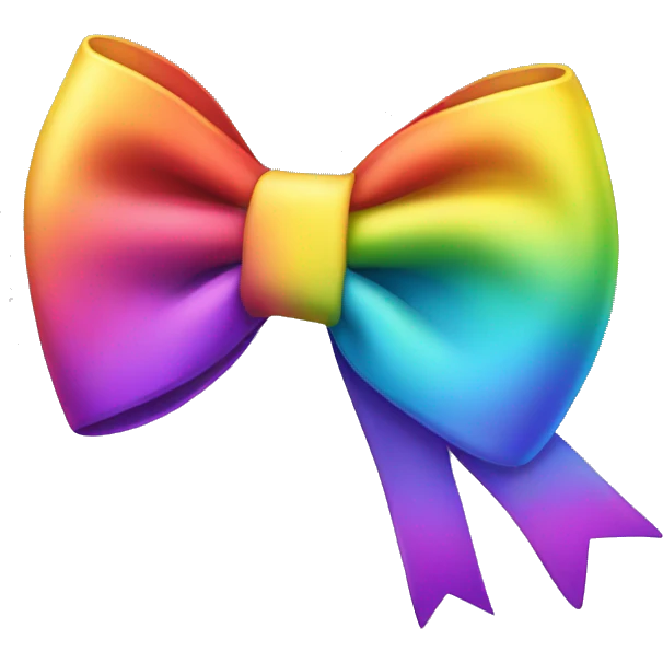 Rainbow Bow 100% emoji