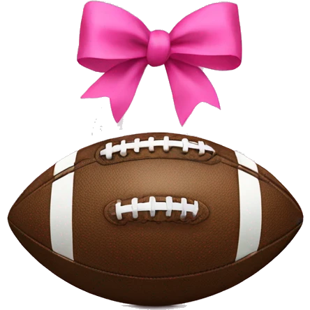 football with a pink bow emoji