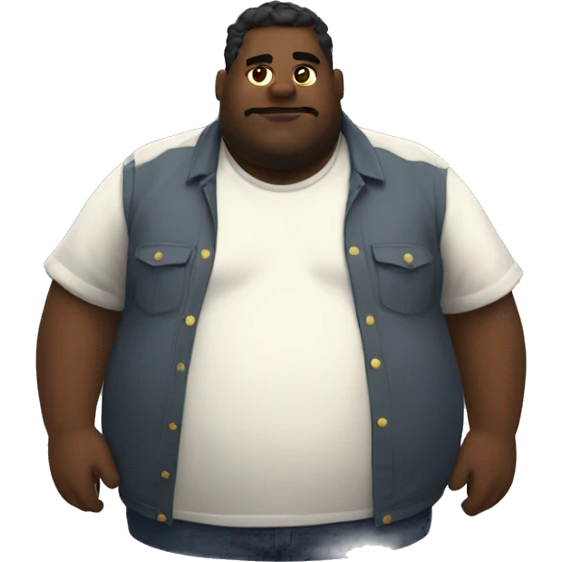 Fat discord mod WITH shirt BUT THE SKIN IS WHITE emoji
