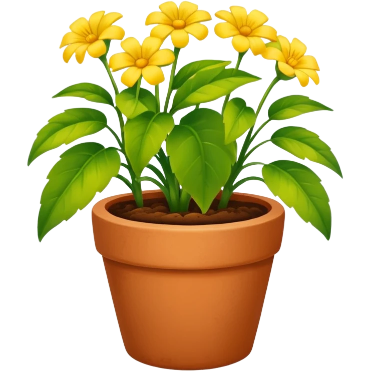 Potted Sidewalk plant yellow  emoji