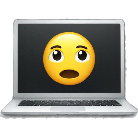 classic emoji coding on a laptop emoji