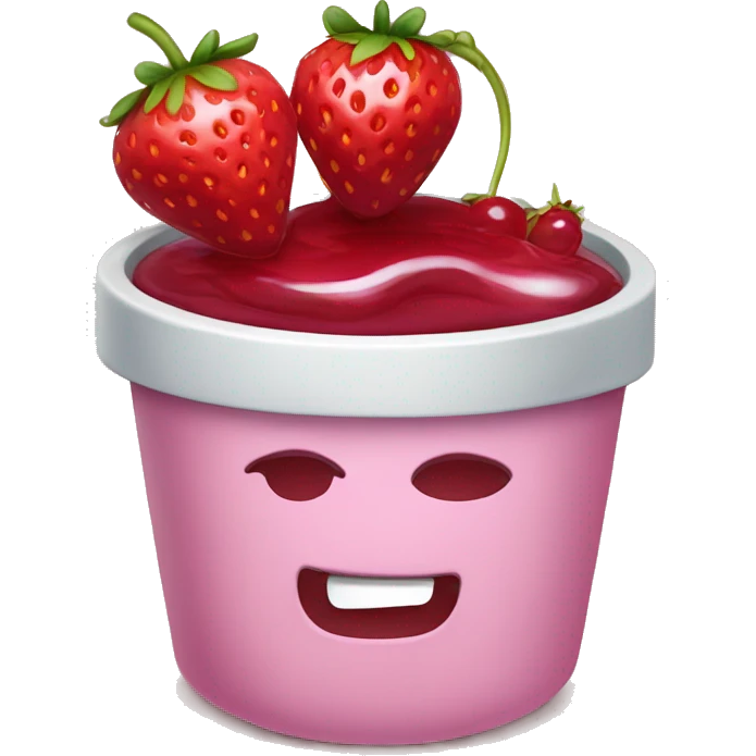 Strawberry jam and cherry emoji
