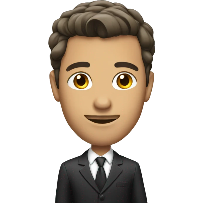 Handsome man in a suit emoji