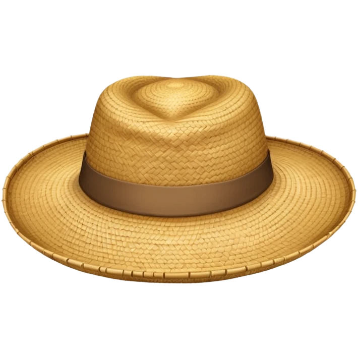 traditional hat made of bamboo emoji