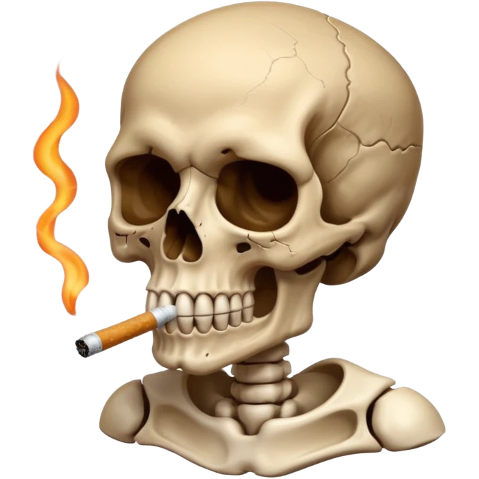Skull smoking emoji
