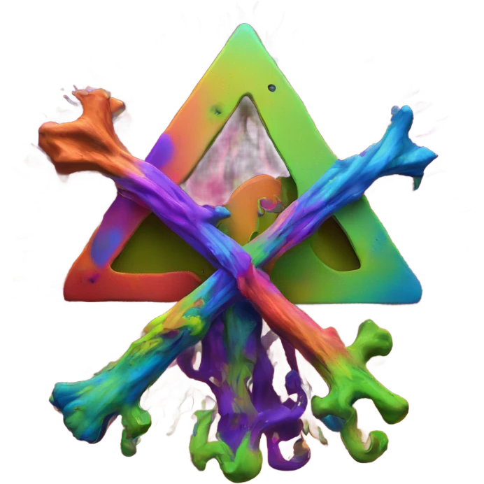 Toxic sign with psychedelic music in background emoji