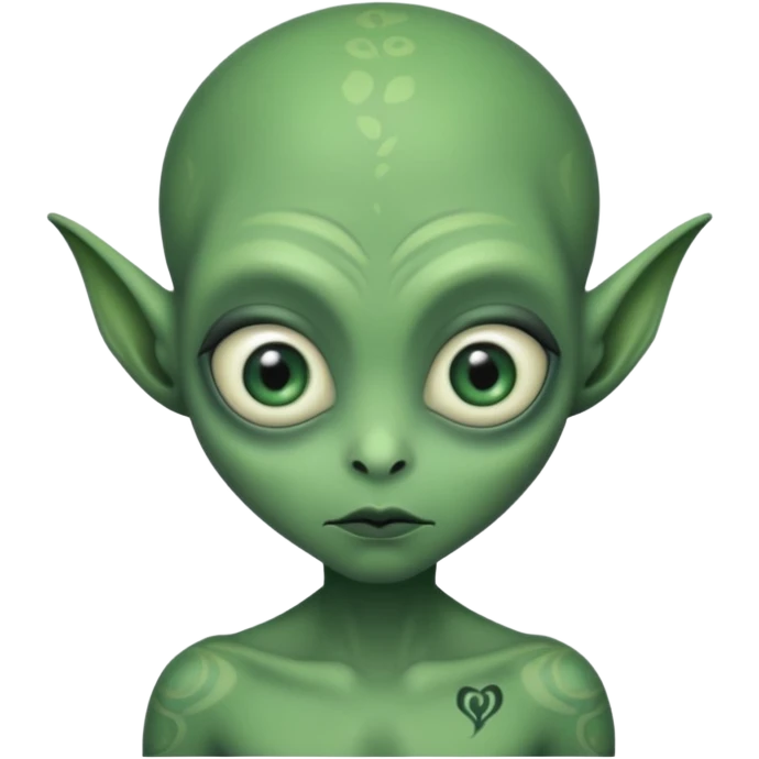alien with tattoo  emoji