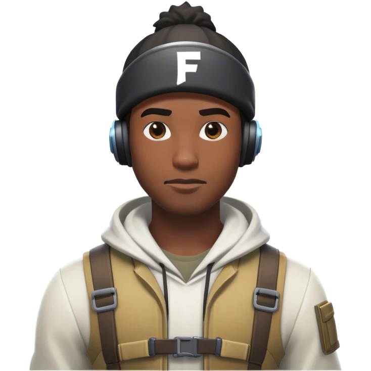 Black man in Fortnite emoji