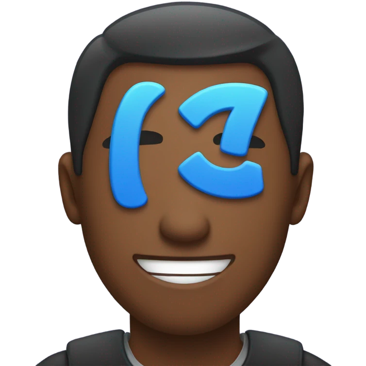 Black Man holding a upside down 5 emoji