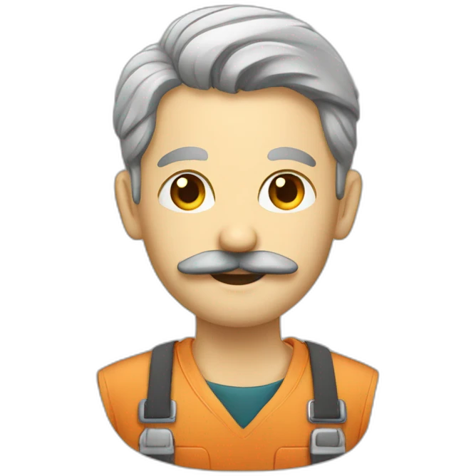 technicien a moustache emoji