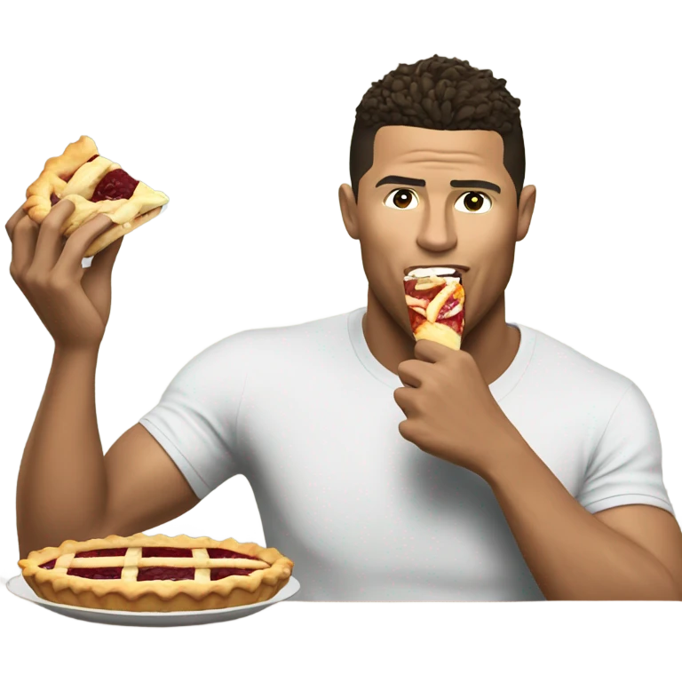 Ronaldo eating pie emoji