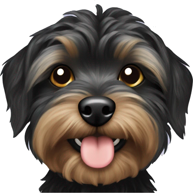 Black Yorkiepoo  emoji