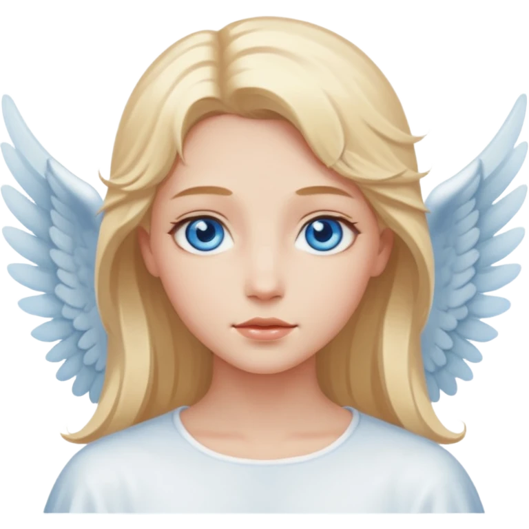 angel with blue eyes and light hair emoji
